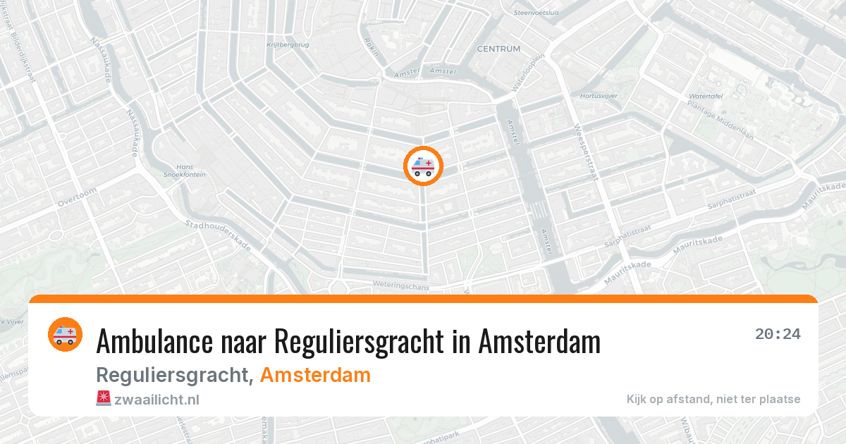 Ambulance naar Reguliersgracht in Amsterdam — 14 jun 2026