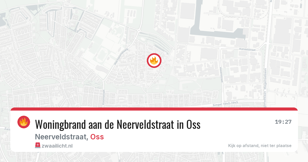 Woningbrand aan de Neerveldstraat in Oss — 7 mrt 2026