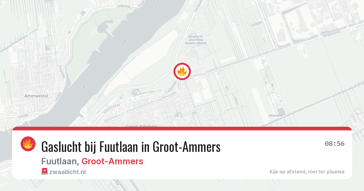 Gaslucht bij Fuutlaan in Groot-Ammers — 3 mei 2026
