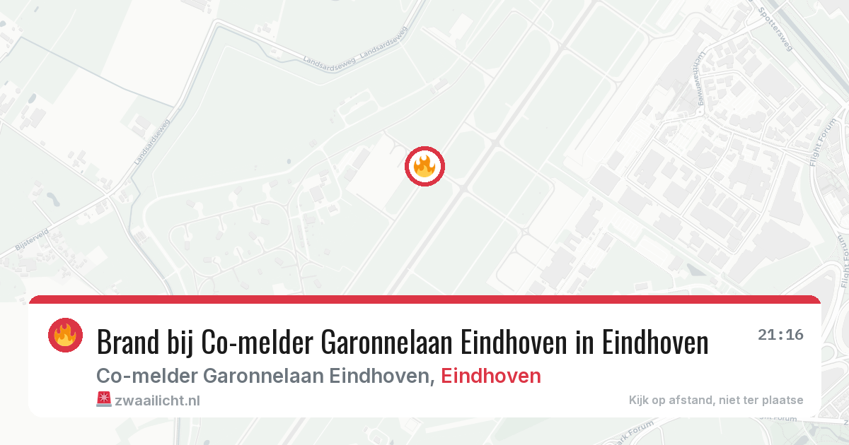 Brand bij Co-melder Garonnelaan Eindhoven in Eindhoven — 20 jul 2026