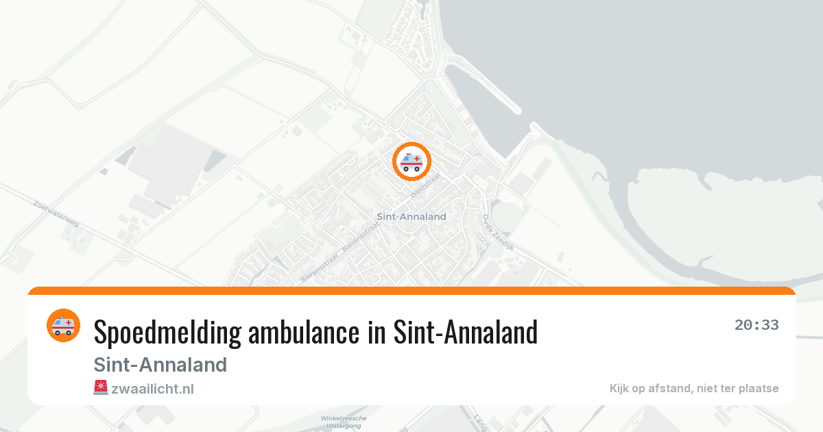Spoedmelding ambulance in Sint-Annaland — 21 mei 2026