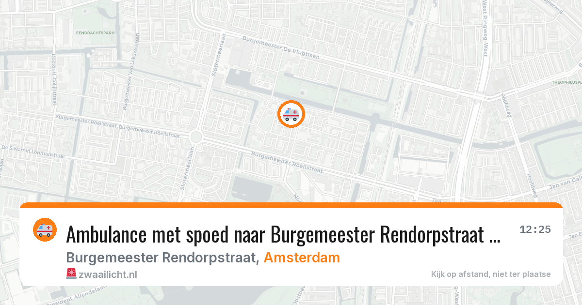 Ambulance met spoed naar Burgemeester Rendorpstraat in Amsterdam — 21 mei 2026
