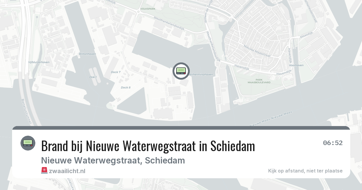 Brand bij Nieuwe Waterwegstraat in Schiedam — 1 apr 2026