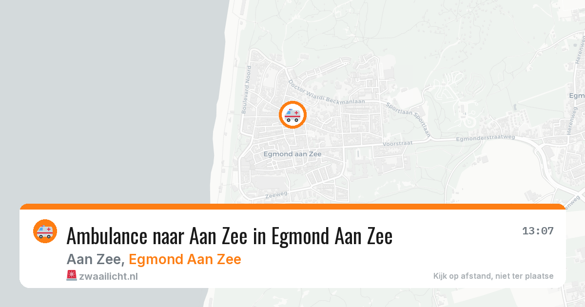Ambulance naar Aan Zee in Egmond Aan Zee — 2 jul 2026