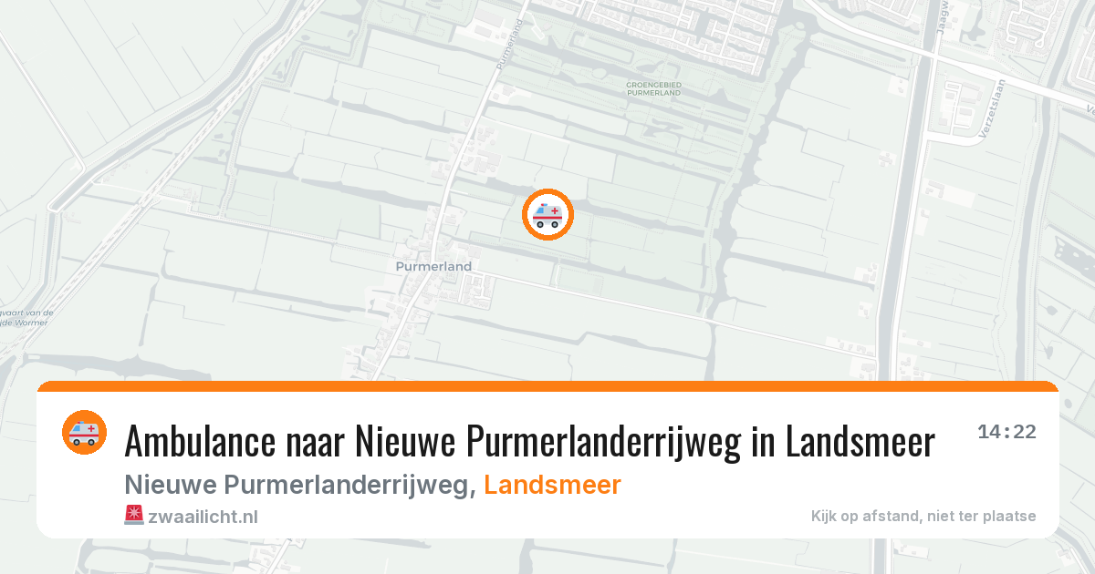 Ambulance naar Nieuwe Purmerlanderrijweg in Landsmeer — 25 jul 2026