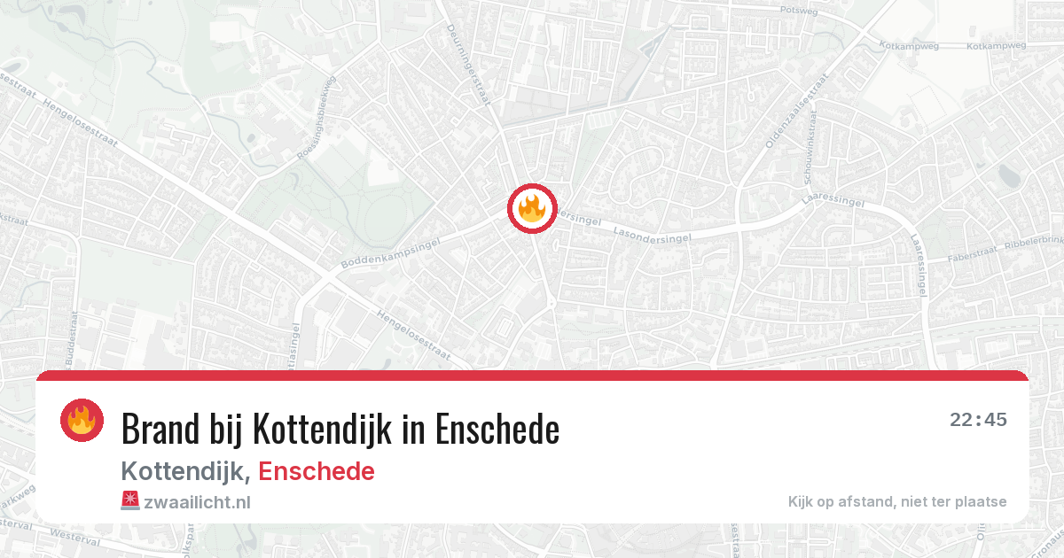 Brand bij Kottendijk in Enschede — 19 jun 2026