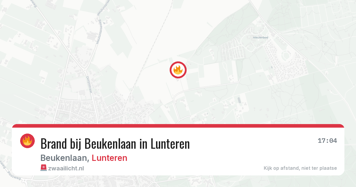 Brand bij Beukenlaan in Lunteren — 27 jul 2026