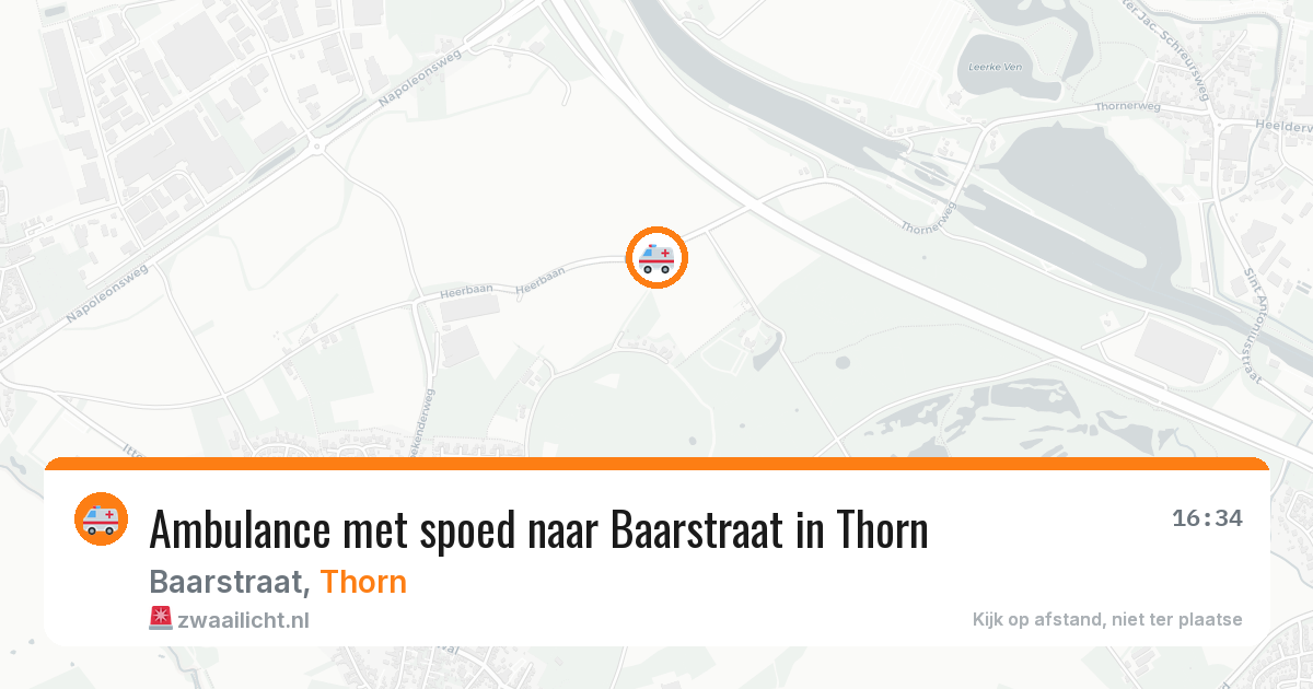 Ambulance met spoed naar Baarstraat in Thorn — 8 jun 2026