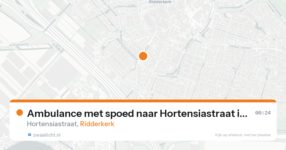 Ambulance met spoed naar Hortensiastraat in Ridderkerk — 30 jan 2026