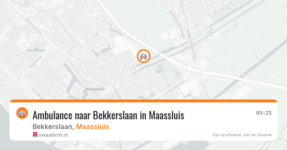 Ambulance naar Bekkerslaan in Maassluis — 18 mei 2026