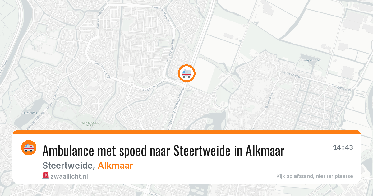 Ambulance met spoed naar Steertweide in Alkmaar — 22 mei 2026