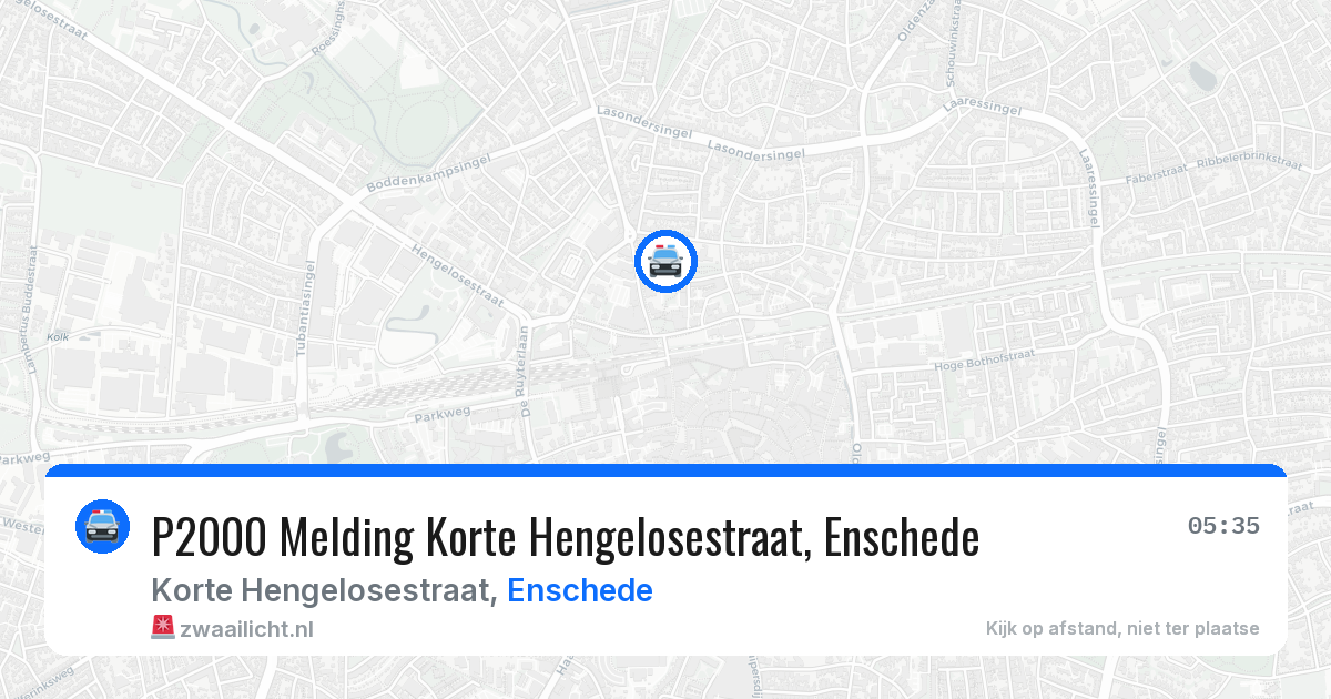 P2000 Melding Korte Hengelosestraat, Enschede — 16 mei 2026
