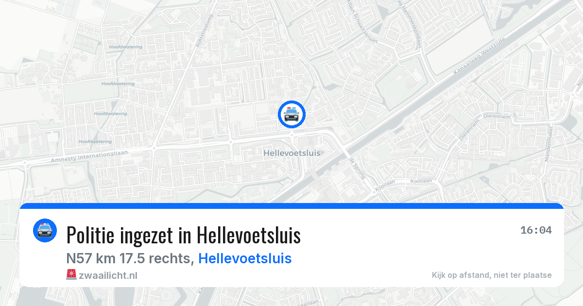 Politie ingezet in Hellevoetsluis — 9 apr 2026 | 🚨 Zwaailicht.nl