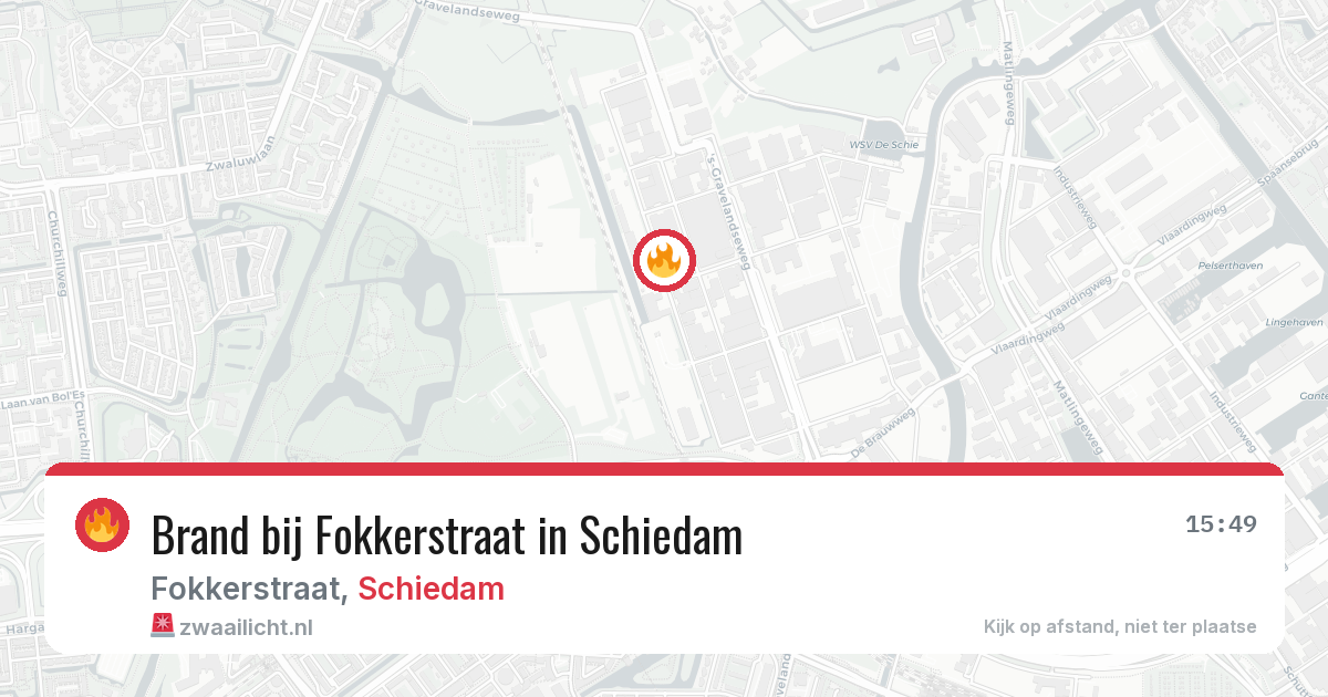 Brand bij Fokkerstraat in Schiedam — 1 apr 2026