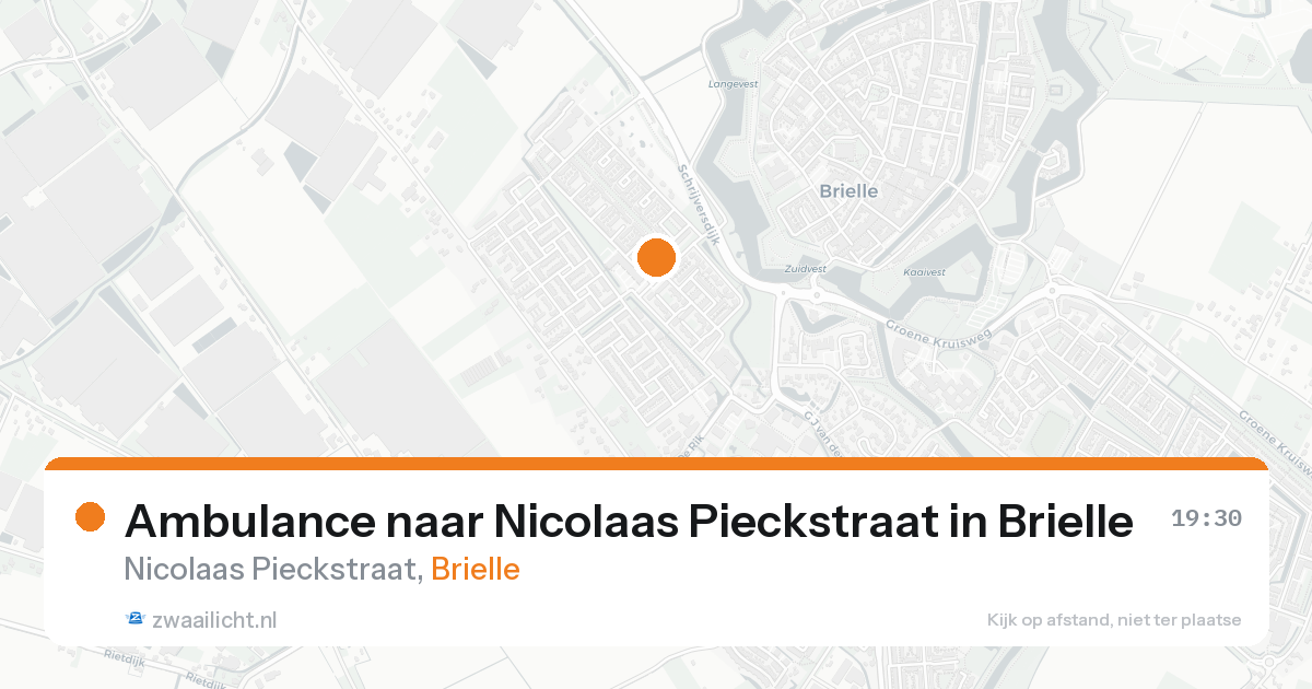Ambulance naar Nicolaas Pieckstraat in Brielle — 19 aug 2026