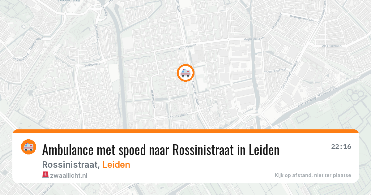 Ambulance met spoed naar Rossinistraat in Leiden — 19 jan 2026