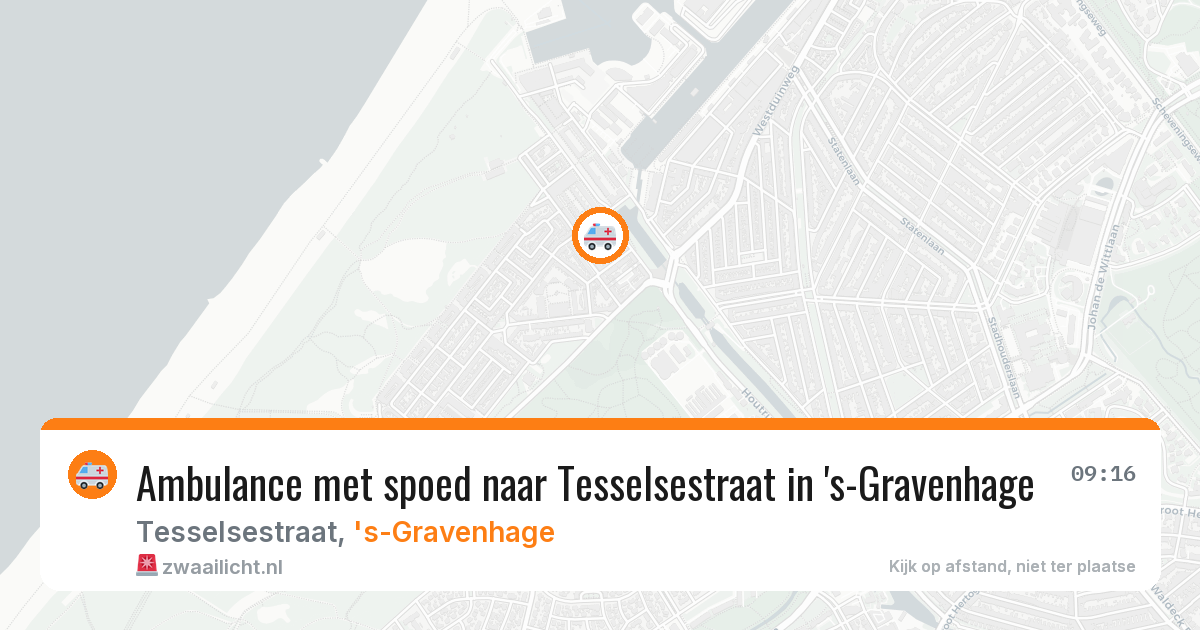 Ambulance met spoed naar Tesselsestraat in 's-Gravenhage — 31 mei 2026