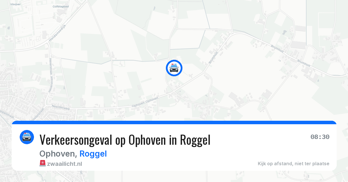 Verkeersongeval op Ophoven in Roggel — 8 jul 2026