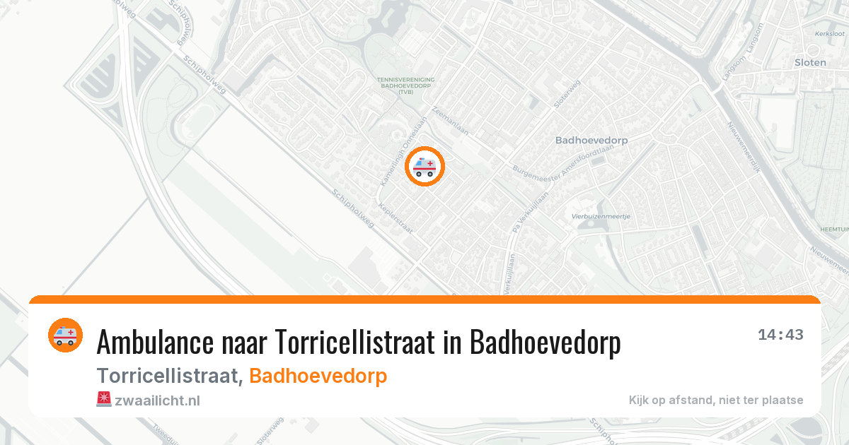 Ambulance naar Torricellistraat in Badhoevedorp — 4 jul 2026