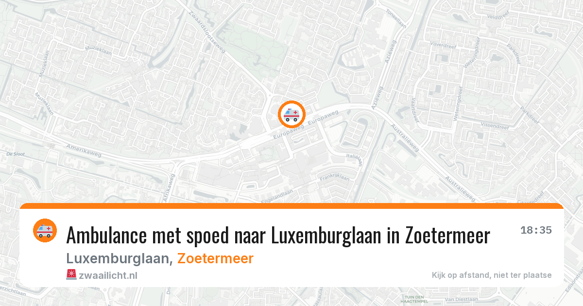 Ambulance met spoed naar Luxemburglaan in Zoetermeer — 10 jun 2026