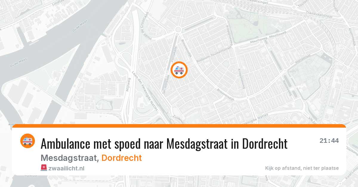 Ambulance met spoed naar Mesdagstraat in Dordrecht — 8 apr 2026