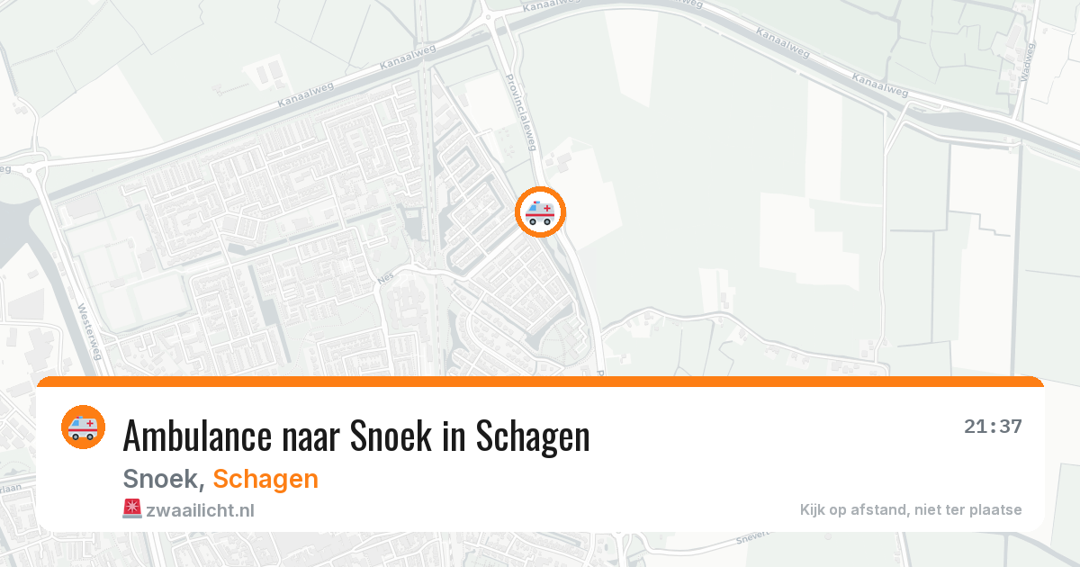 Ambulance naar Snoek in Schagen — 15 jun 2026
