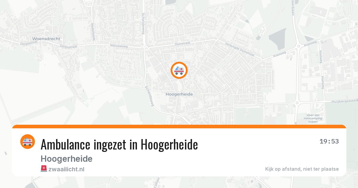 Ambulance ingezet in Hoogerheide — 16 jun 2026