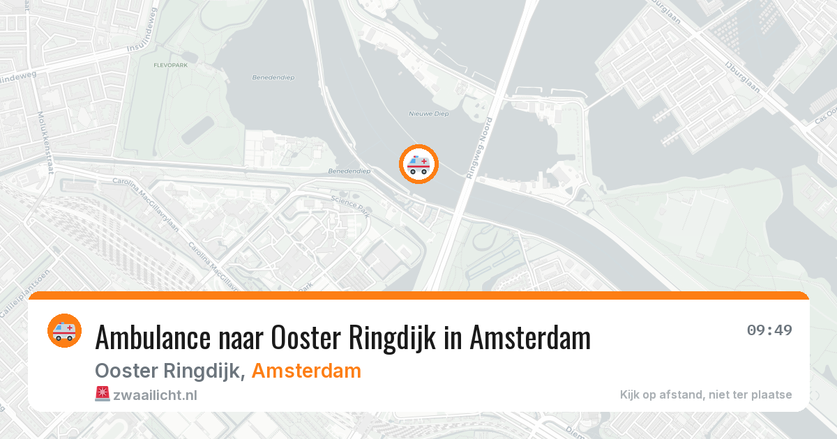 Ambulance naar Ooster Ringdijk in Amsterdam — 6 mei 2026