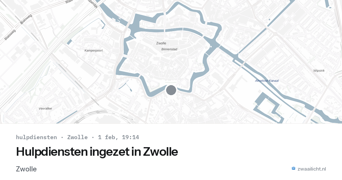 Hulpdiensten ingezet in Zwolle — 1 feb 2026 | 🚨 Zwaailicht.nl
