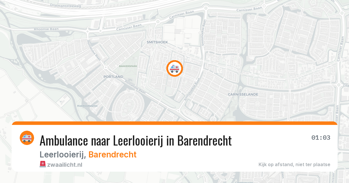 Ambulance naar Leerlooierij in Barendrecht — 20 apr 2026