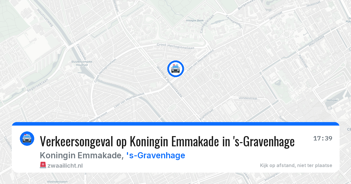 Verkeersongeval op Koningin Emmakade in 's-Gravenhage — 29 mei 2026