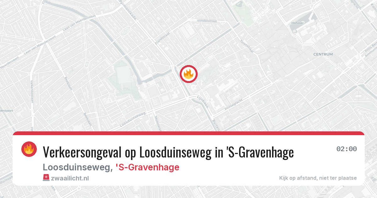 Verkeersongeval op Loosduinseweg in 'S-Gravenhage — 17 jul 2026