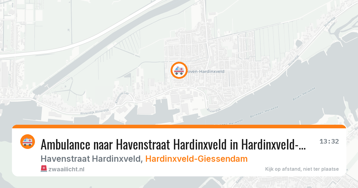 Ambulance naar Havenstraat Hardinxveld in Hardinxveld-Giessendam — 12 mei 2026