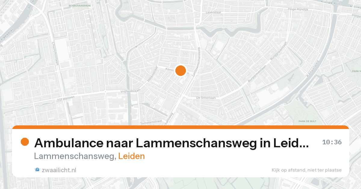 Ambulance naar Lammenschansweg in Leiden — 20 aug 2026