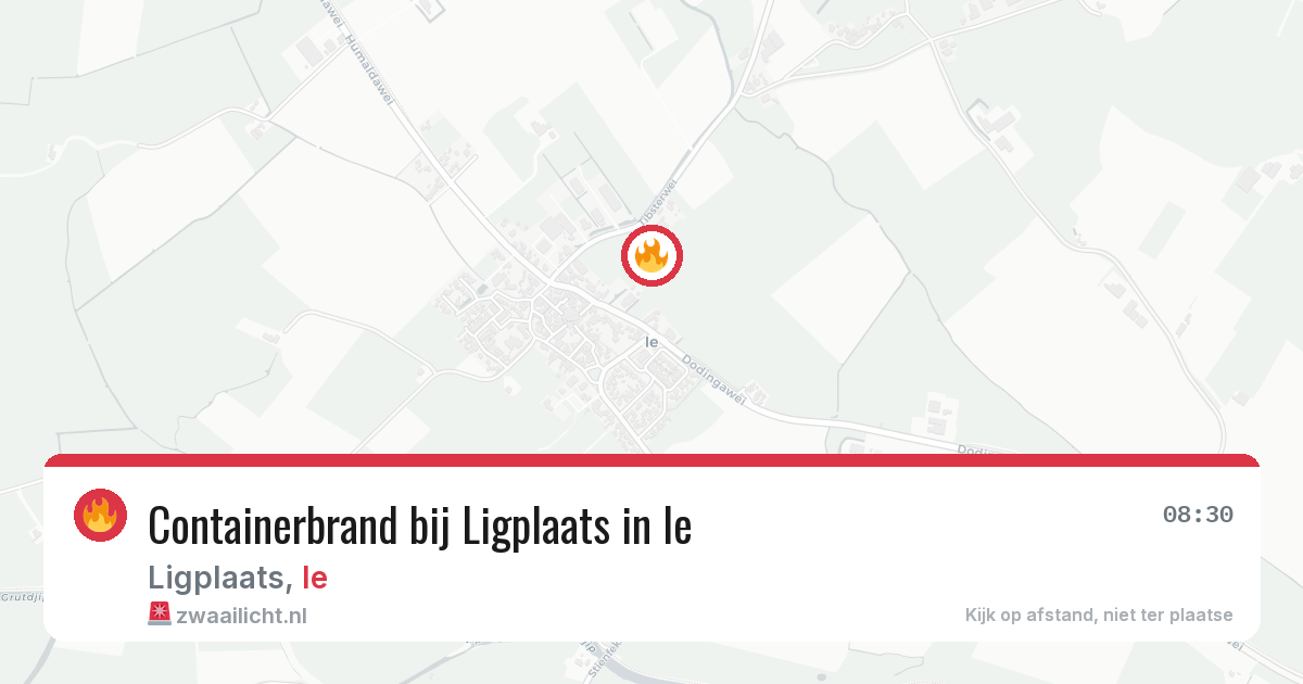Containerbrand bij Ligplaats in Ie — 22 jun 2026