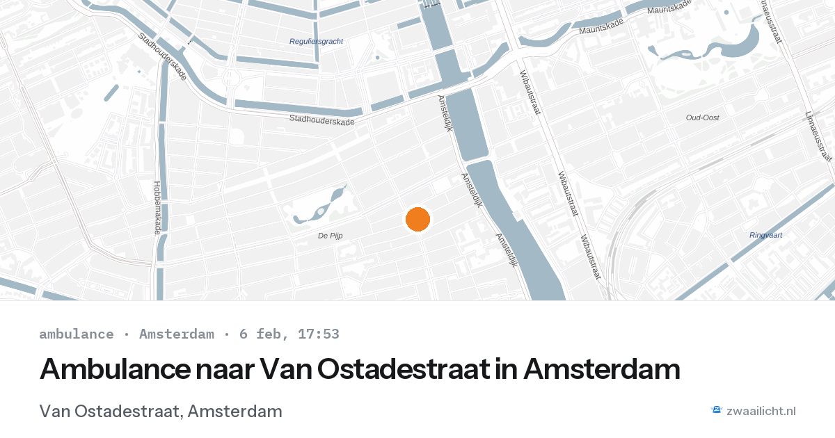 Ambulance naar Van Ostadestraat in Amsterdam — 6 feb 2026