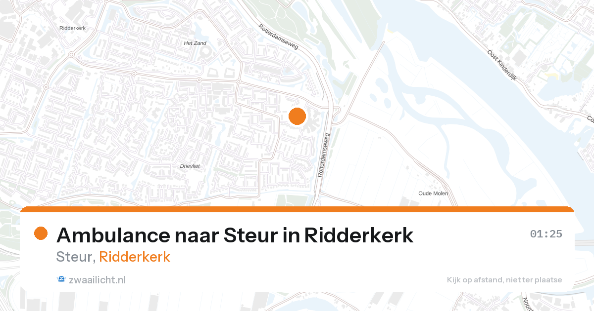 Ambulance naar Steur in Ridderkerk — 26 aug 2026