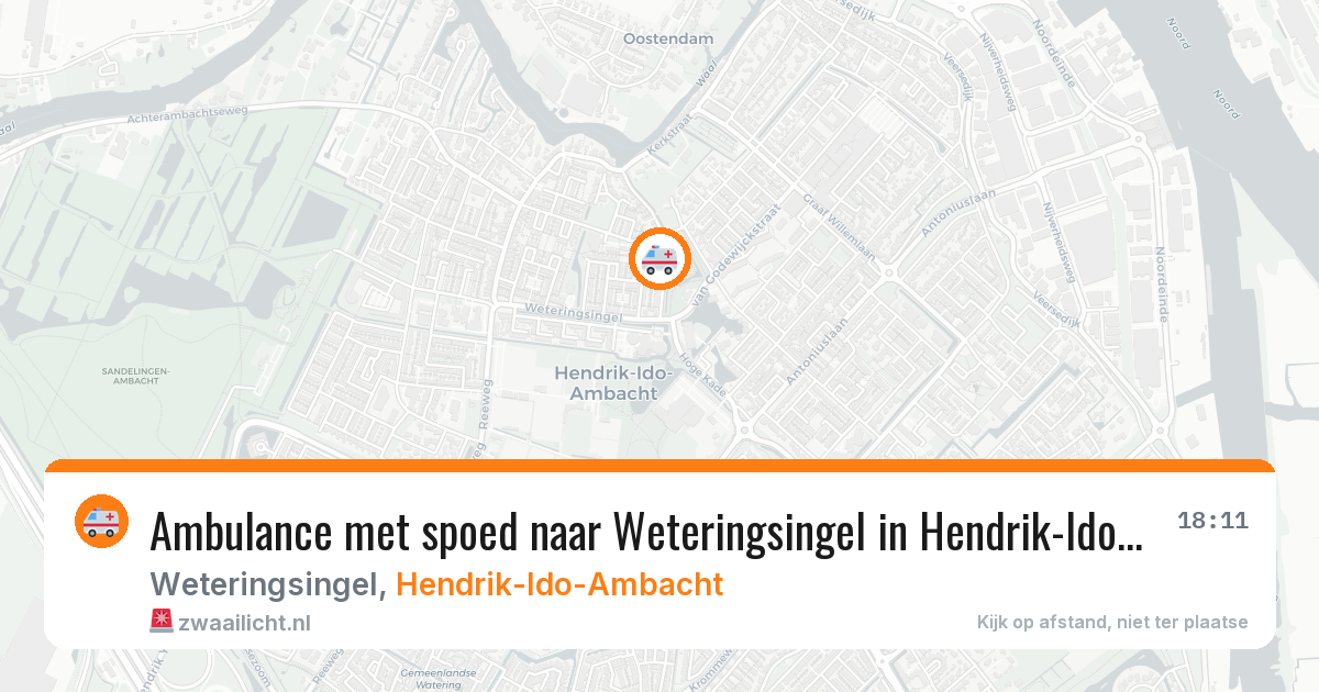 Ambulance met spoed naar Weteringsingel in Hendrik-Ido-Ambacht — 26 mei 2026