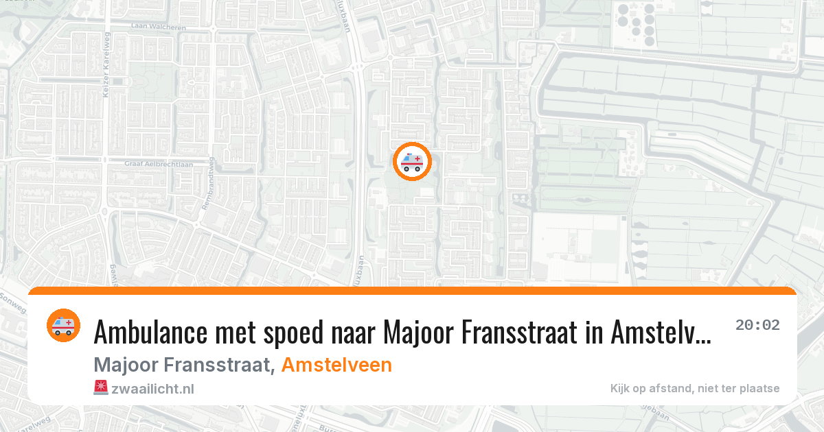 Ambulance met spoed naar Majoor Fransstraat in Amstelveen — 2 jun 2026