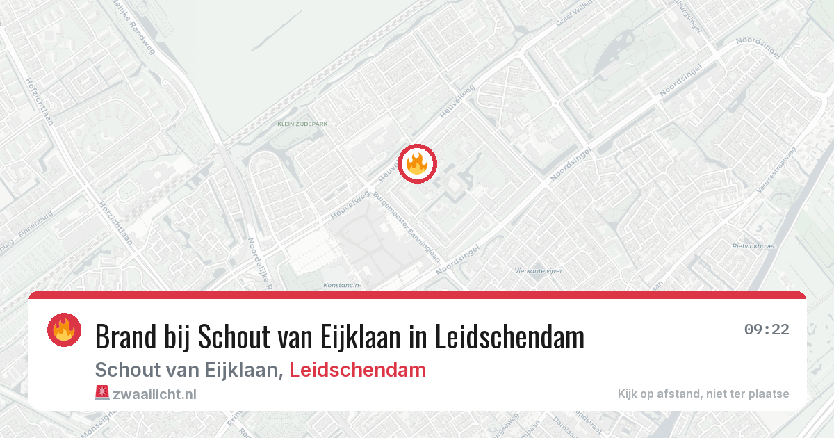 Brand bij Schout van Eijklaan in Leidschendam — 26 mei 2026