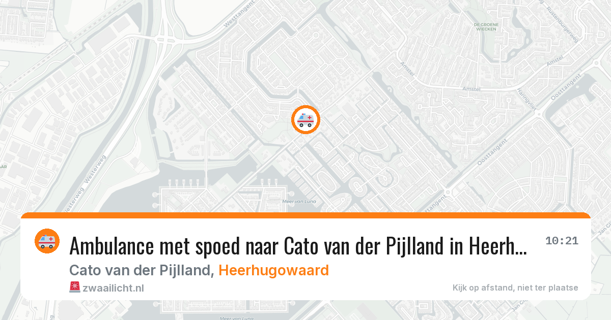 Ambulance met spoed naar Cato van der Pijlland in Heerhugowaard — 11 aug 2026