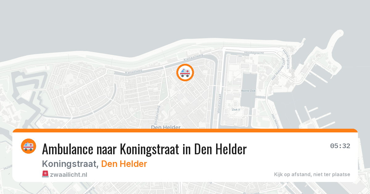 Ambulance naar Koningstraat in Den Helder — 25 mei 2026