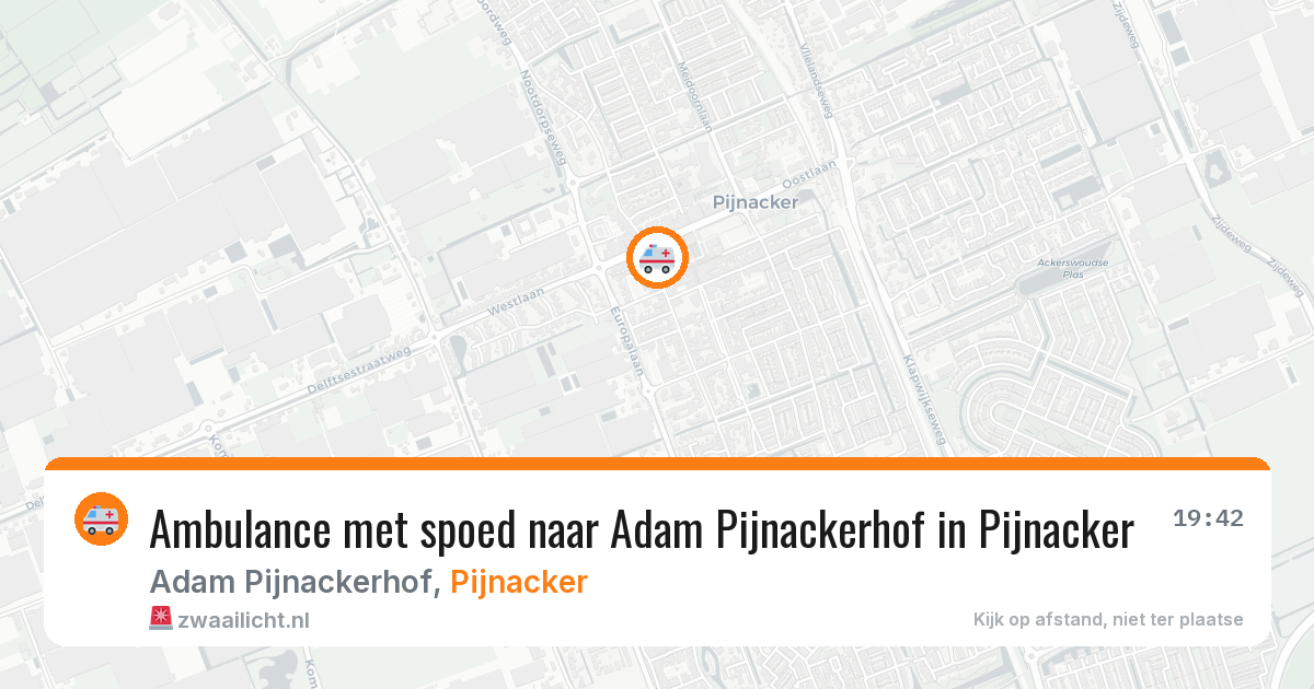 Ambulance met spoed naar Adam Pijnackerhof in Pijnacker — 6 jul 2026