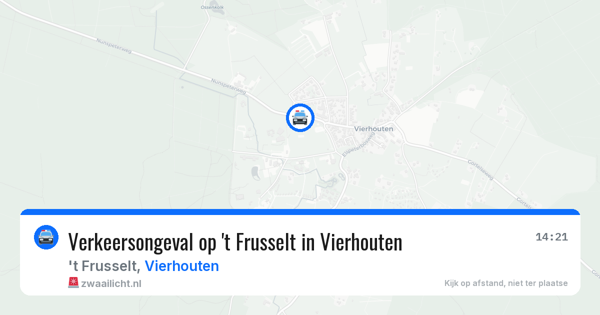 Verkeersongeval op 't Frusselt in Vierhouten — 9 mei 2026