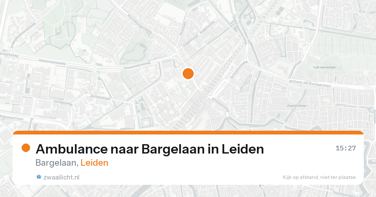 Ambulance naar Bargelaan in Leiden — 16 aug 2026