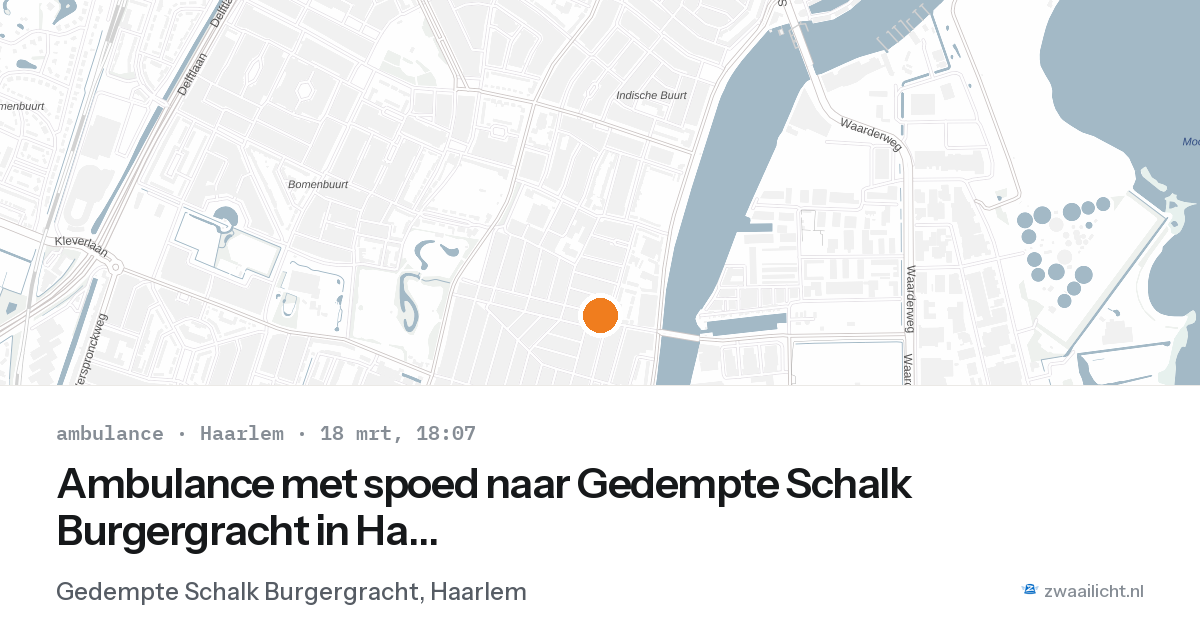 Ambulance met spoed naar Gedempte Schalk Burgergracht in Haarlem — 18 mrt 2026