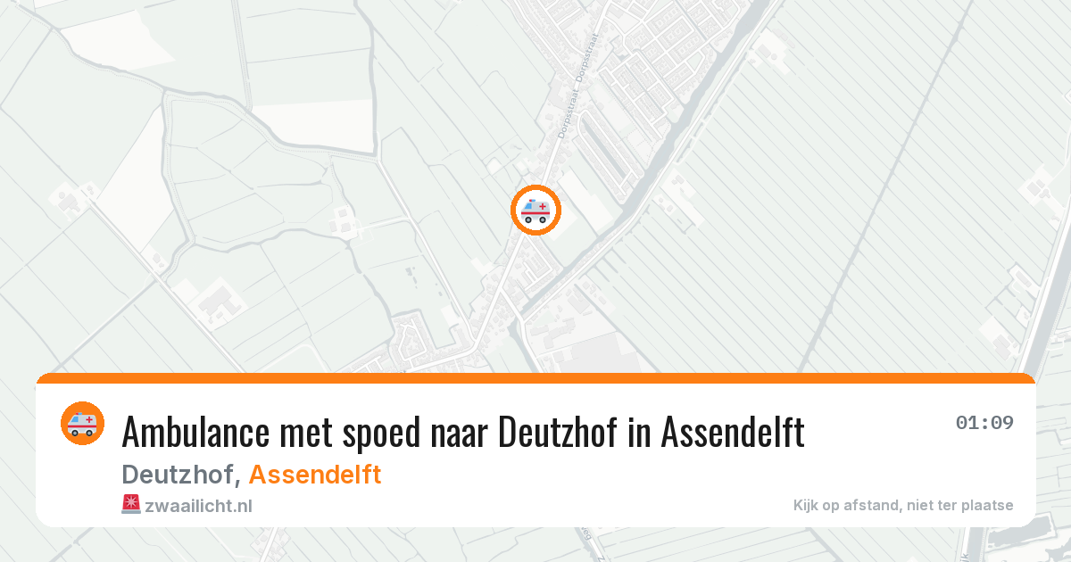 Ambulance met spoed naar Deutzhof in Assendelft — 19 jun 2026
