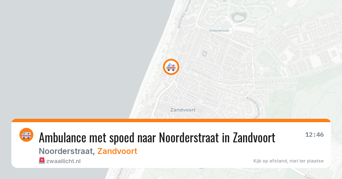 Ambulance met spoed naar Noorderstraat in Zandvoort — 28 jan 2026