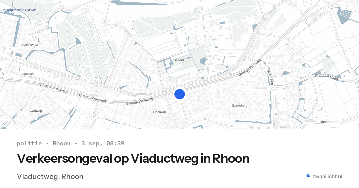 Verkeersongeval op Viaductweg in Rhoon — 3 sep 2026