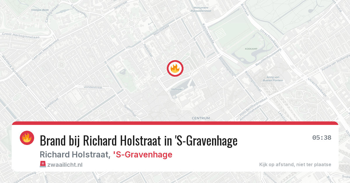 Brand bij Richard Holstraat in 'S-Gravenhage — 19 jan 2026